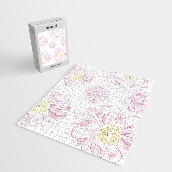 Abstract Flowers #society6 #buyart Jigsaw Puzzle Gallery Image 2