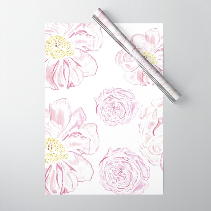 Abstract Flowers #society6 #buyart Wrapping Paper Gallery Image 1