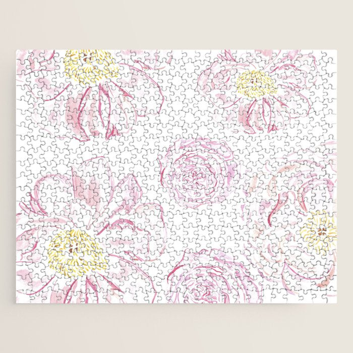 Abstract Flowers #society6 #buyart Jigsaw Puzzle Gallery Image 1