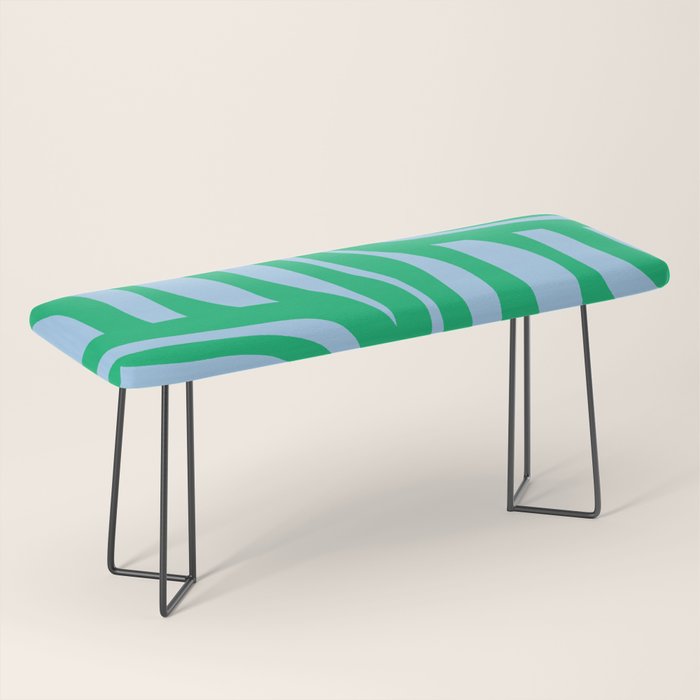 Wavy Zebra Green Bench Gallery Image 1