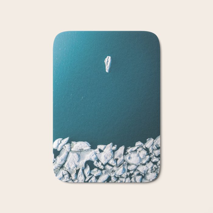 Minimalist Ice Bergs in the blue Ocean Bath Mat Gallery Image 1
