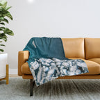 Minimalist Ice Bergs in the blue Ocean Throw Blanket Gallery Image 1