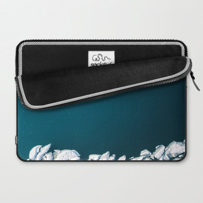 Minimalist Ice Bergs in the blue Ocean Laptop Sleeve Gallery Image 2