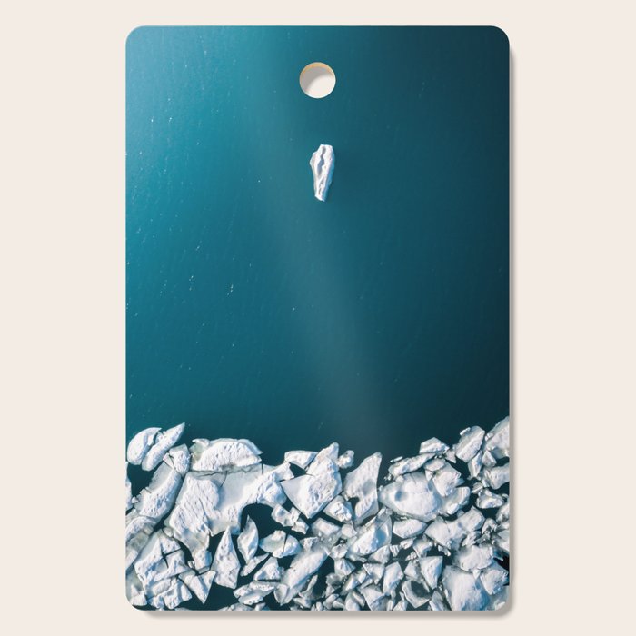 Minimalist Ice Bergs in the blue Ocean Cutting Board Gallery Image 1