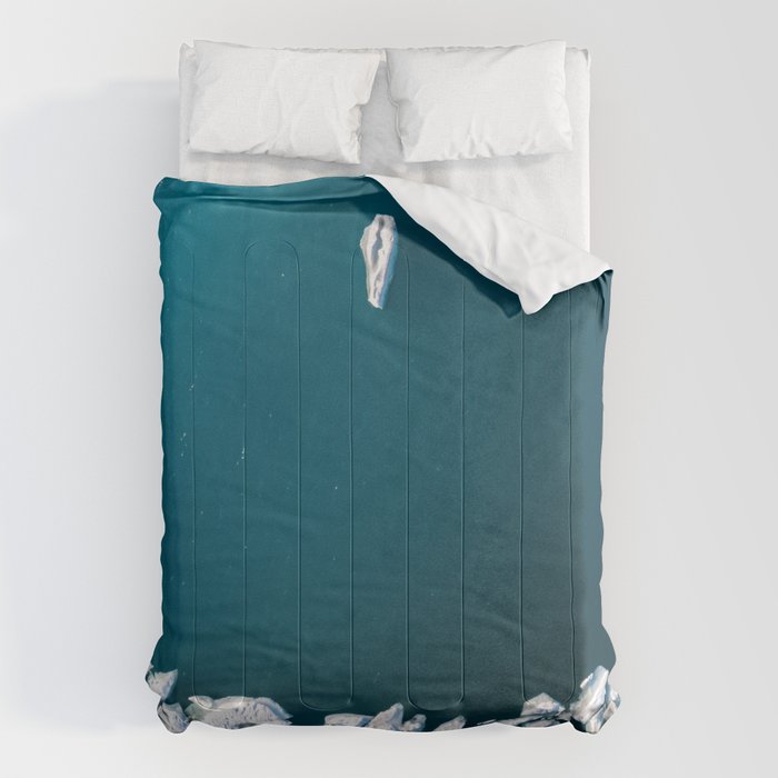 Minimalist Ice Bergs in the blue Ocean Comforter Gallery Image 6