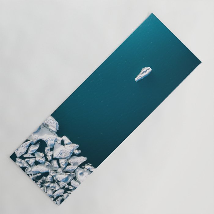 Minimalist Ice Bergs in the blue Ocean Yoga Mat Gallery Image 1