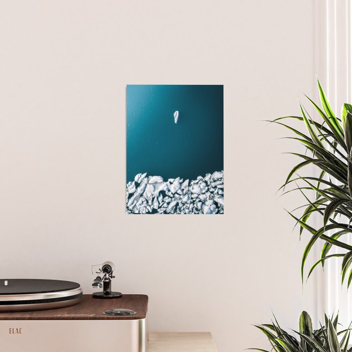 Minimalist Ice Bergs in the blue Ocean Poster Gallery Image 2