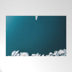 Minimalist Ice Bergs in the blue Ocean Welcome Mat Gallery Image 1