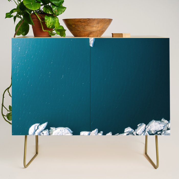Minimalist Ice Bergs in the blue Ocean Credenza Gallery Image 1