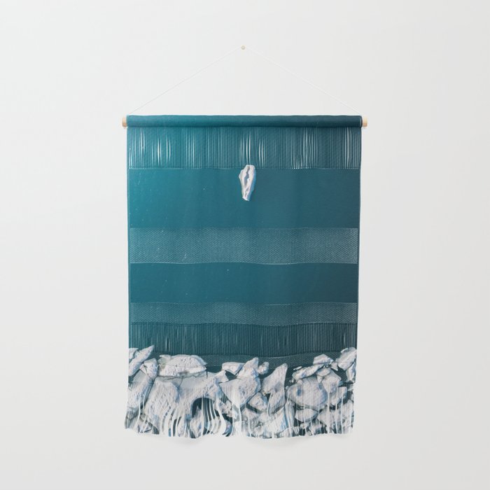 Minimalist Ice Bergs in the blue Ocean Wall Hanging Gallery Image 1