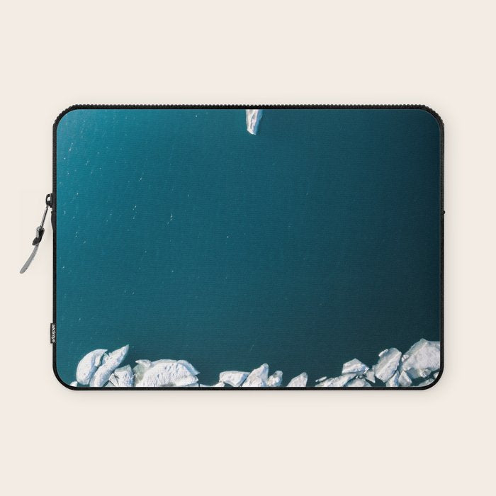Minimalist Ice Bergs in the blue Ocean Laptop Sleeve Gallery Image 1