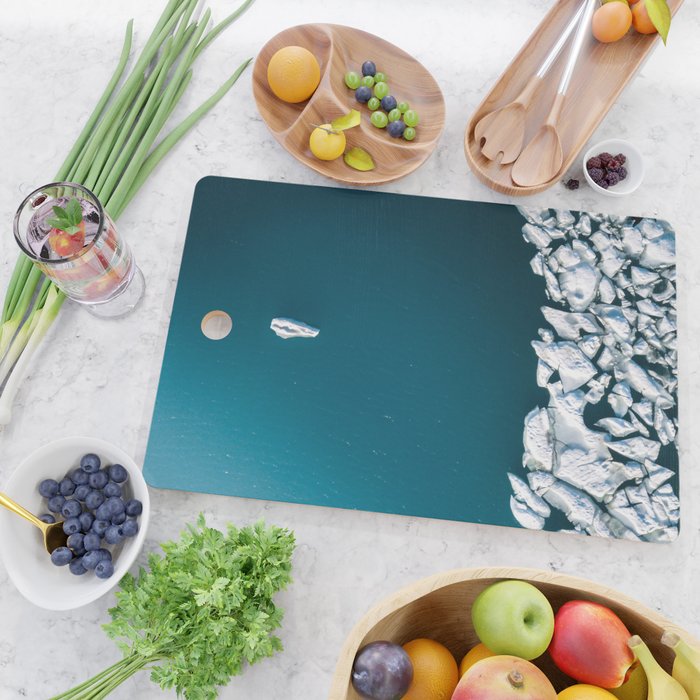 Minimalist Ice Bergs in the blue Ocean Cutting Board Gallery Image 2