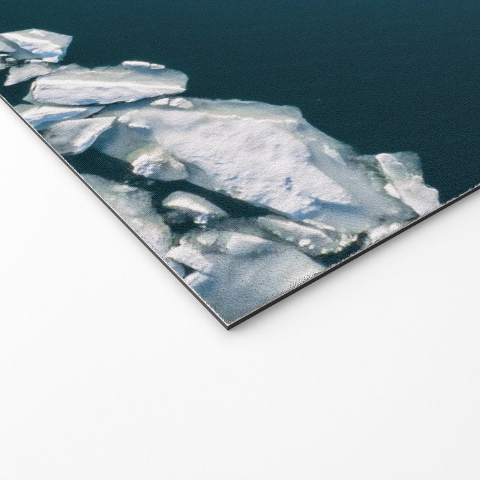 Minimalist Ice Bergs in the blue Ocean Welcome Mat Gallery Image 2
