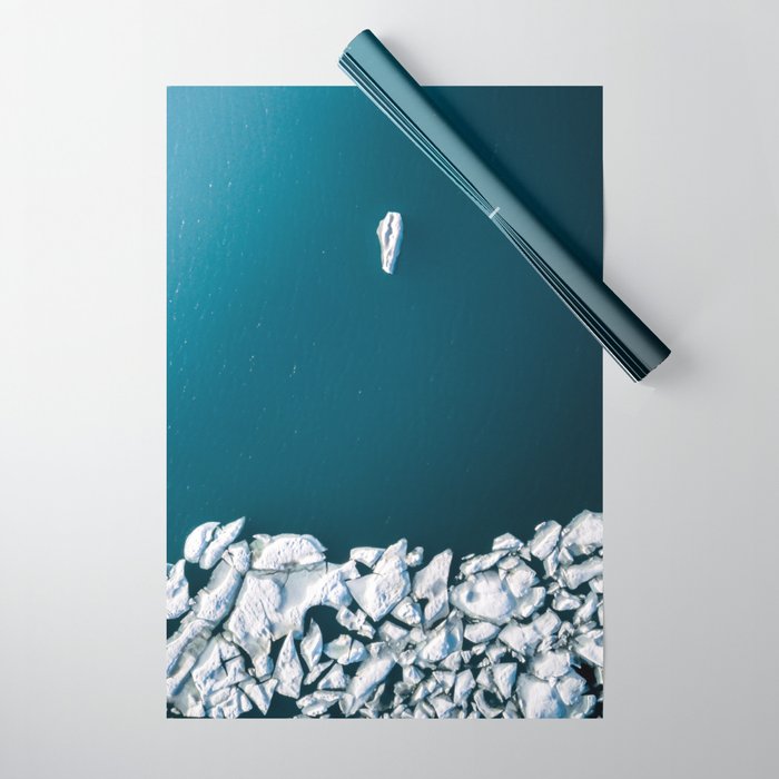 Minimalist Ice Bergs in the blue Ocean Wrapping Paper Gallery Image 1