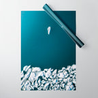 Minimalist Ice Bergs in the blue Ocean Wrapping Paper Gallery Image 1