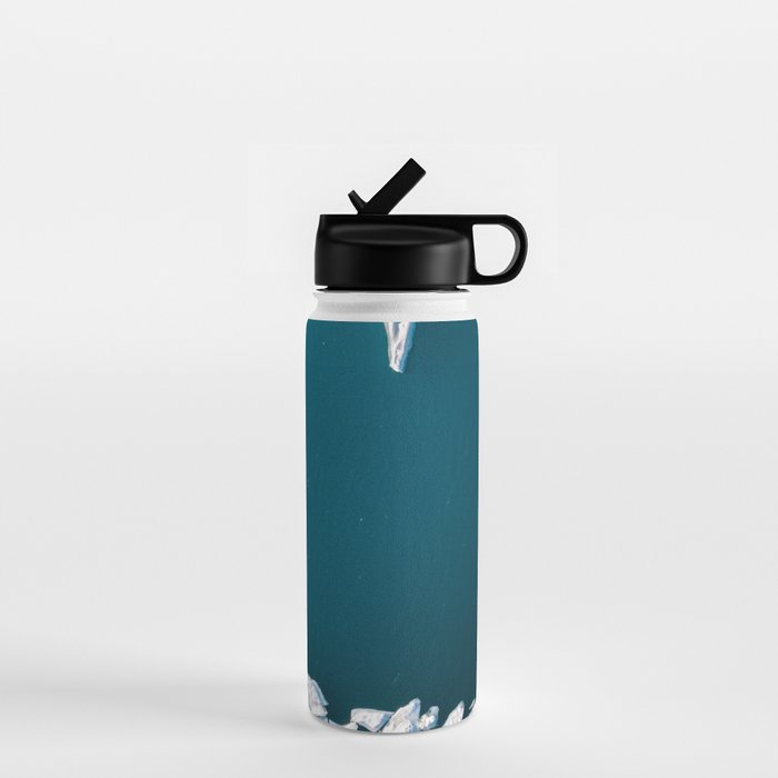 Minimalist Ice Bergs in the blue Ocean Water Bottle Gallery Image 1