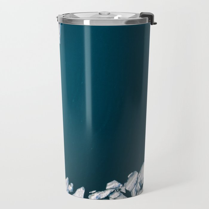 Minimalist Ice Bergs in the blue Ocean Travel Mug Gallery Image 2