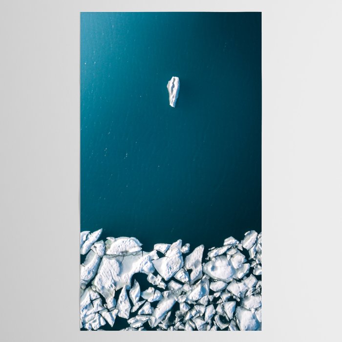 Minimalist Ice Bergs in the blue Ocean Tablecloth Gallery Image 2