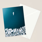 Minimalist Ice Bergs in the blue Ocean Stationery Card Gallery Image 2