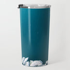 Minimalist Ice Bergs in the blue Ocean Travel Mug Gallery Image 3