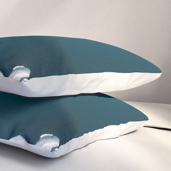Minimalist Ice Bergs in the blue Ocean Pillow Sham Gallery Image 3