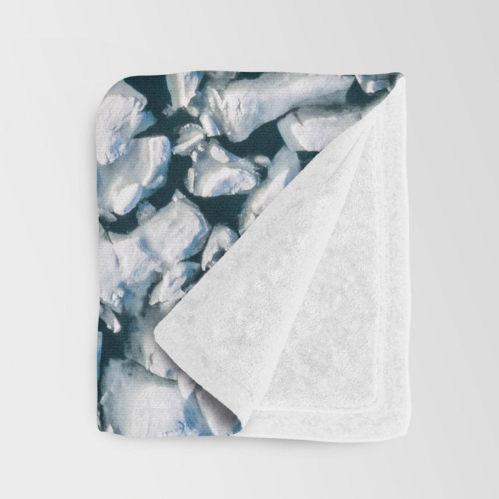Minimalist Ice Bergs in the blue Ocean Throw Blanket Gallery Image 3
