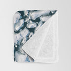 Minimalist Ice Bergs in the blue Ocean Throw Blanket Gallery Image 3