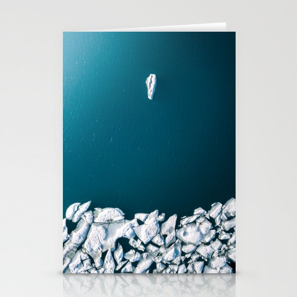 Minimalist Ice Bergs in the blue Ocean Stationery Card Gallery Image 2