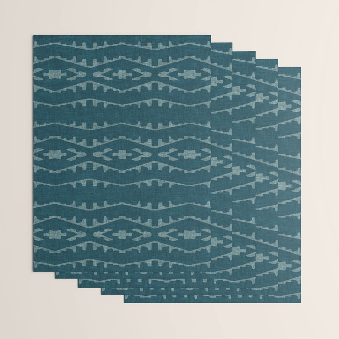 Country Western Pattern in Teal Wrapping Paper Gallery Image 3