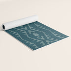 Country Western Pattern in Teal Yoga Mat Gallery Image 2