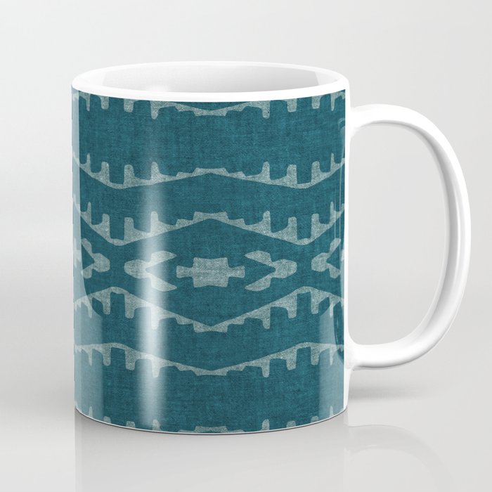 Country Western Pattern in Teal Coffee Mug Gallery Image 1