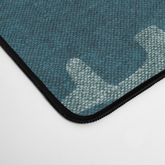 Country Western Pattern in Teal Desk Mat Gallery Image 4