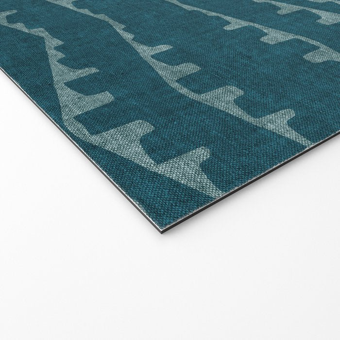 Country Western Pattern in Teal Welcome Mat Gallery Image 2