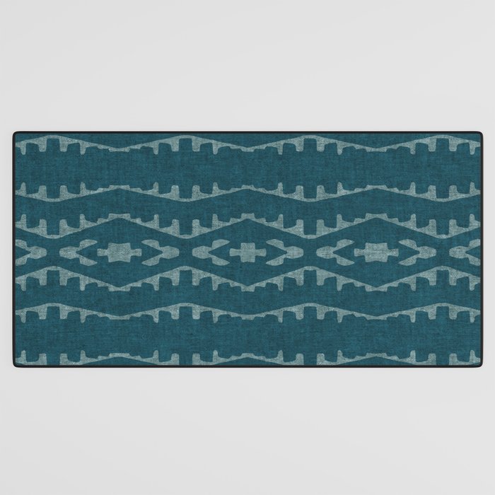 Country Western Pattern in Teal Desk Mat Gallery Image 3