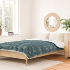 Country Western Pattern in Teal Duvet Cover Gallery Image 2