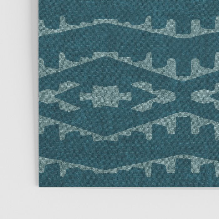 Country Western Pattern in Teal Poster Gallery Image 3