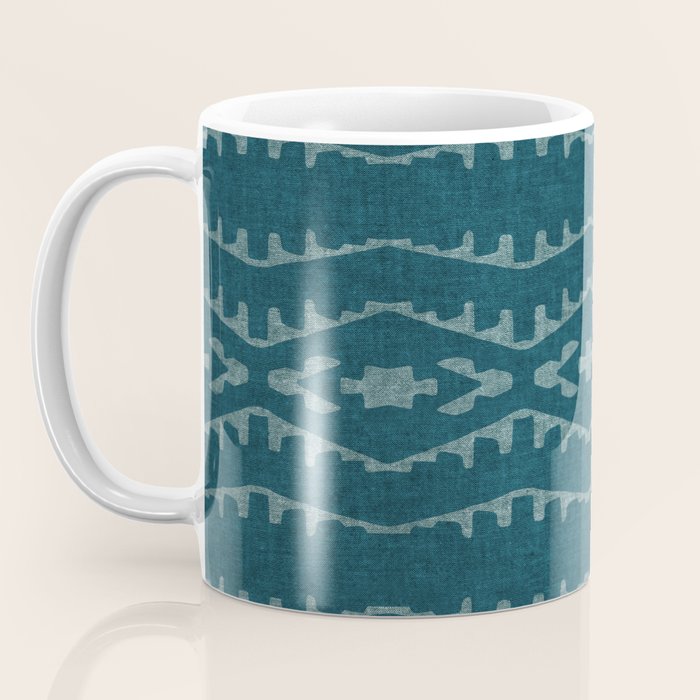 Country Western Pattern in Teal Coffee Mug Gallery Image 3