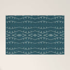 Country Western Pattern in Teal Welcome Mat Gallery Image 1