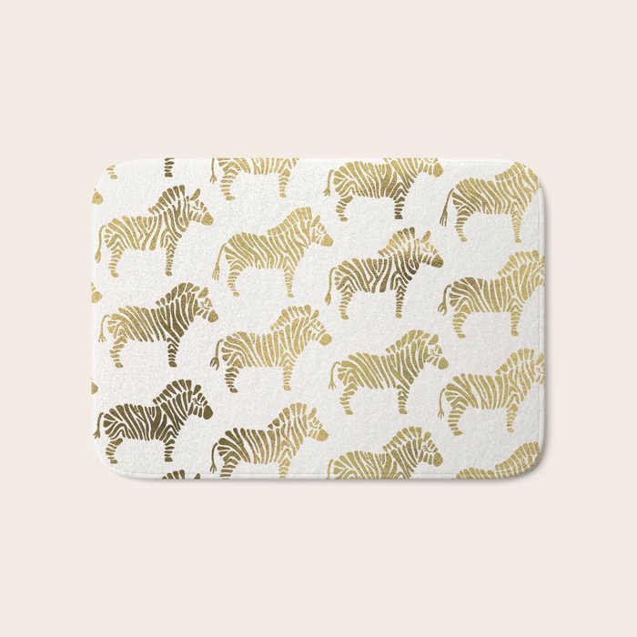 Golden Zebras Bath Mat Gallery Image 1