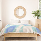 Groovy retro swirls blue Duvet Cover Gallery Image 3