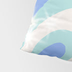 Groovy retro swirls blue Pillow Sham Gallery Image 4