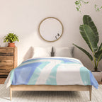 Groovy retro swirls blue Comforter Gallery Image 3