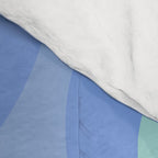 Groovy retro swirls blue Comforter Gallery Image 4