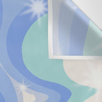 Groovy retro swirls blue Wall Tapestry Gallery Image 3