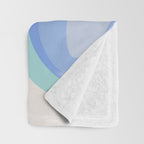 Groovy retro swirls blue Throw Blanket Gallery Image 3