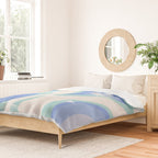 Groovy retro swirls blue Duvet Cover Gallery Image 2