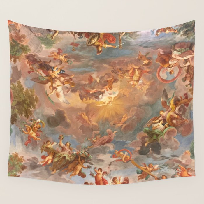 Renaissance Painting Cherubs Rome Fresco Ceiling Wall Tapestry Gallery Image 1