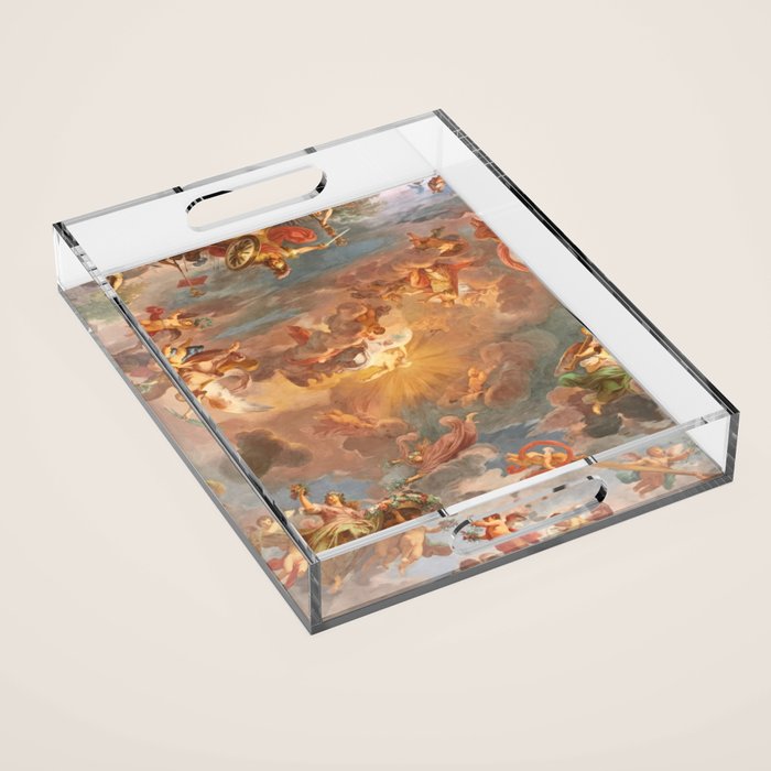 Renaissance Painting Cherubs Rome Fresco Ceiling Acrylic Tray Gallery Image 1