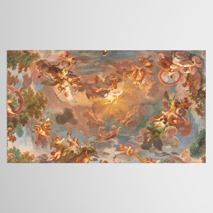 Renaissance Painting Cherubs Rome Fresco Ceiling Tablecloth Gallery Image 2