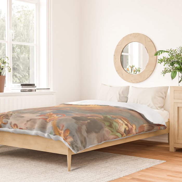 Renaissance Painting Cherubs Rome Fresco Ceiling Duvet Cover Gallery Image 2